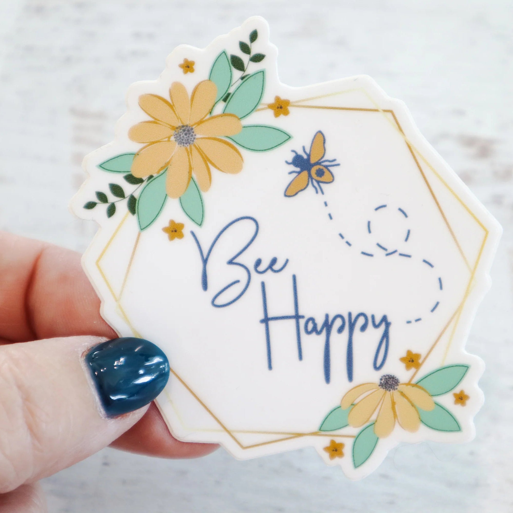 Bee Happy Sticker - The Art of Home - Jacquelynne Steves