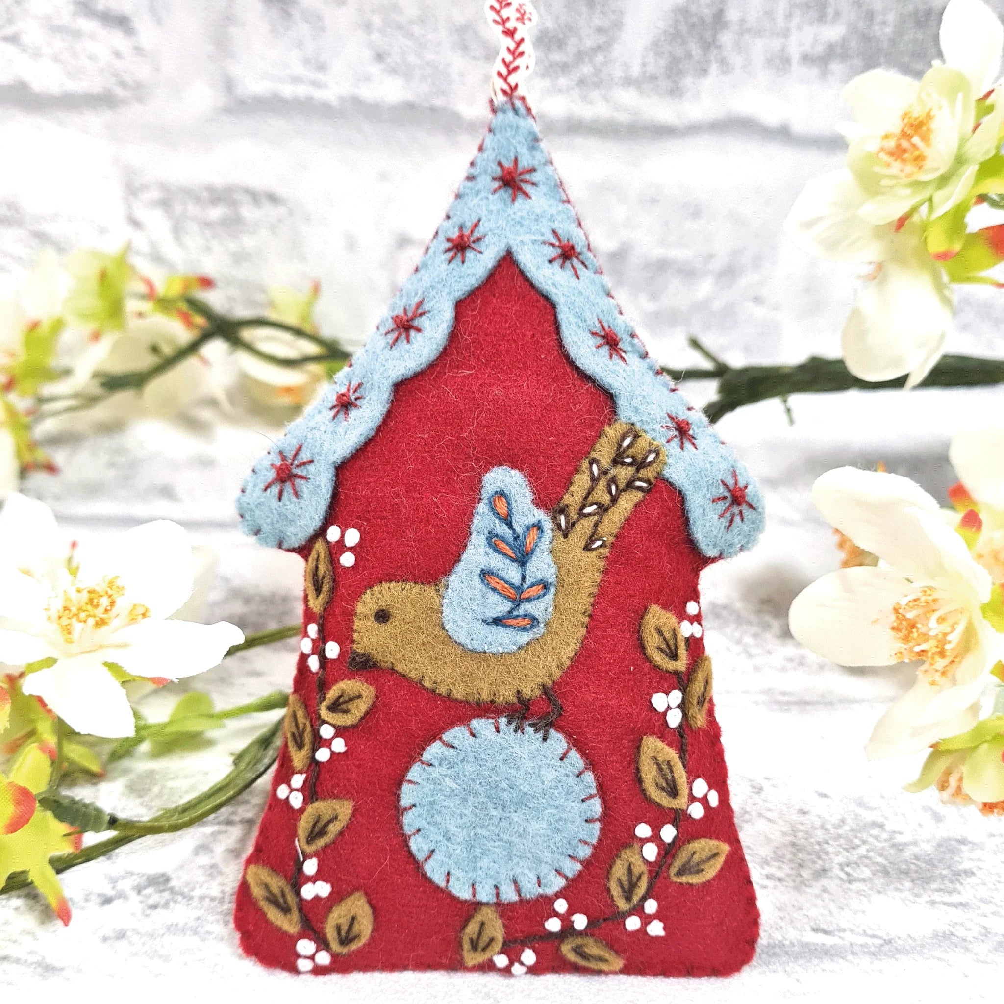 Folk Birdhouse Felt Ornament Kit - Jacquelynne Steves