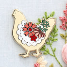Farmhouse Floral Chicken Needle Minder - Jacquelynne Steves
