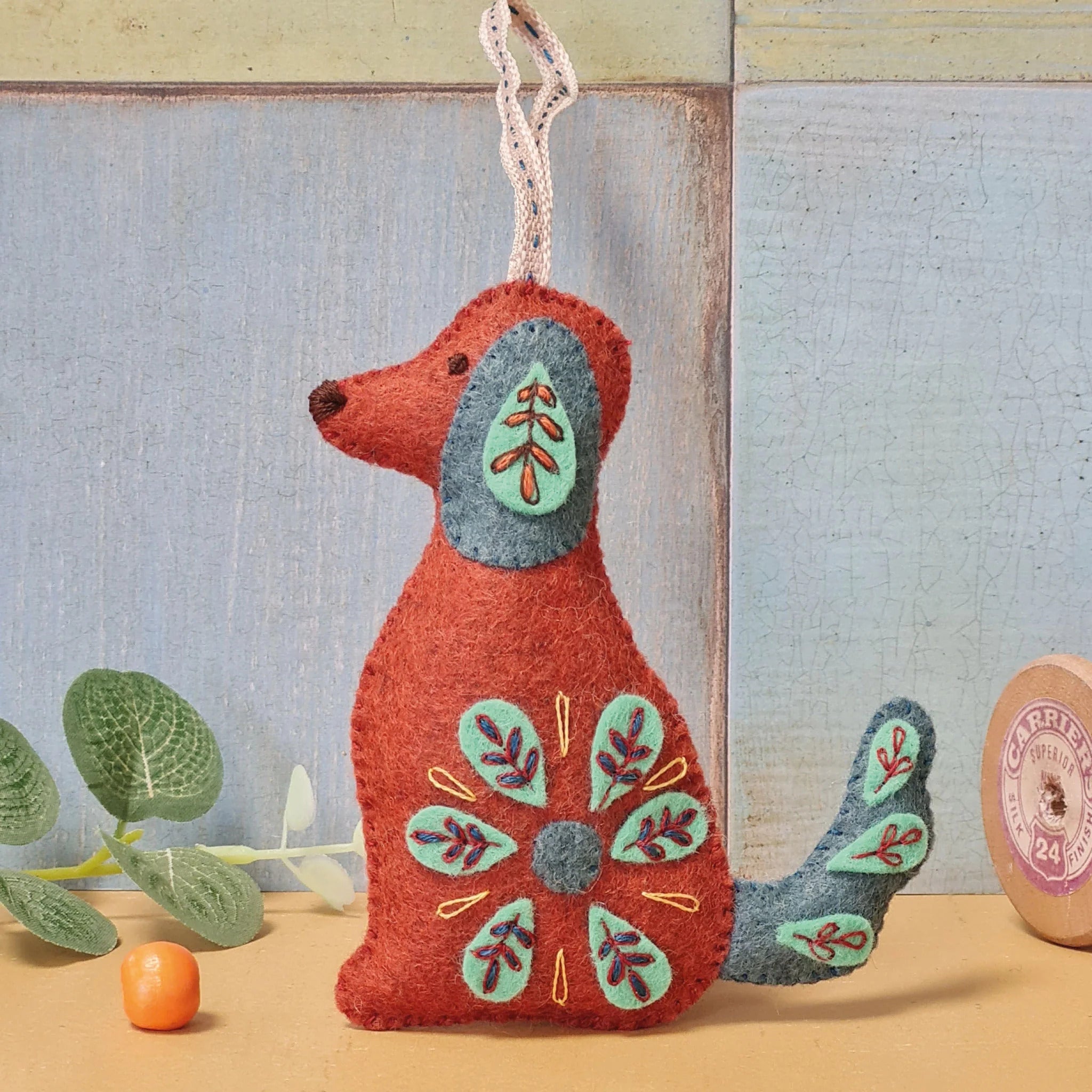 Folk Dog Felt Ornament Kit - The Art of Home - Jacquelynne Steves