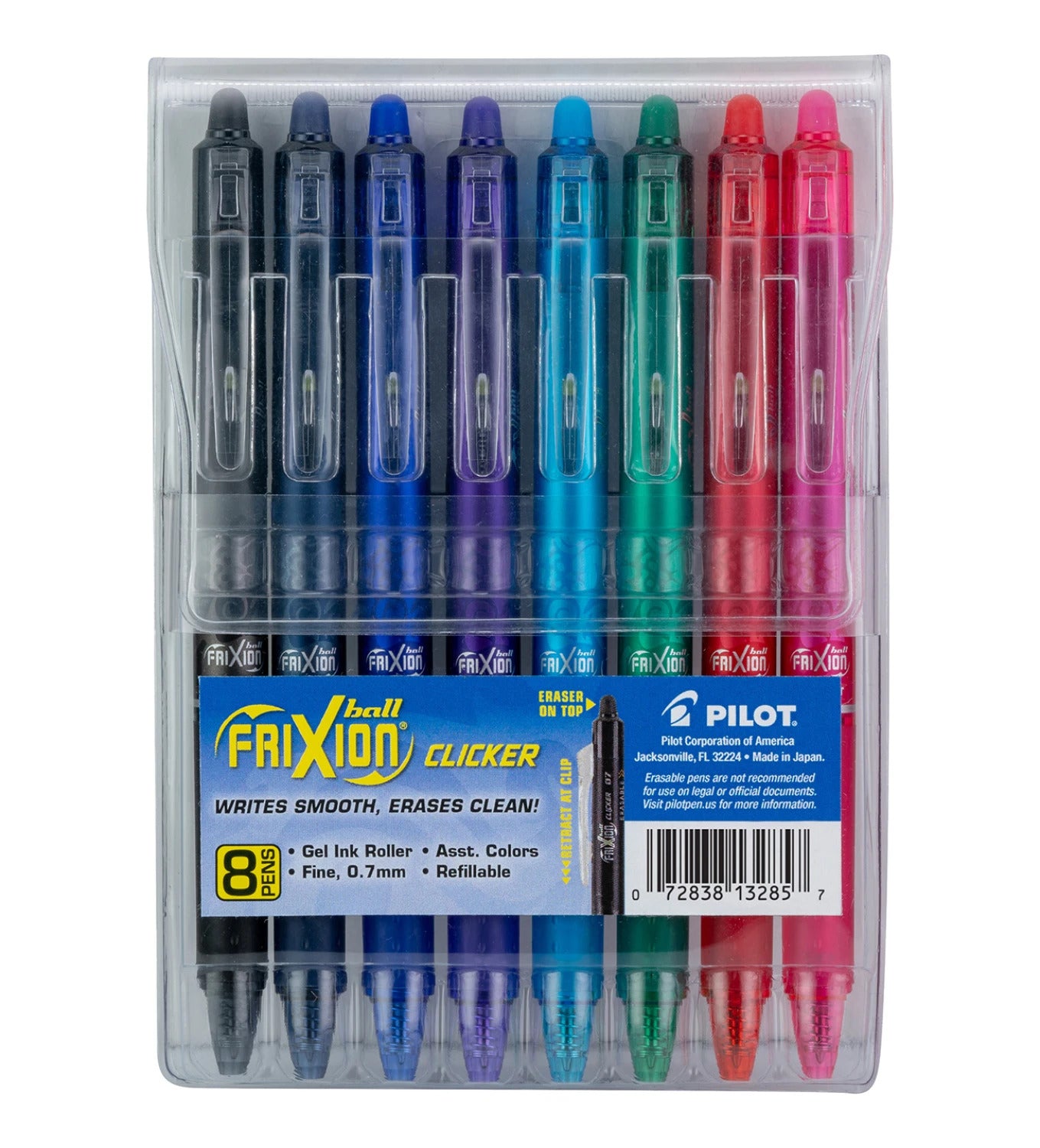 colorful 8 pack erasable pen set