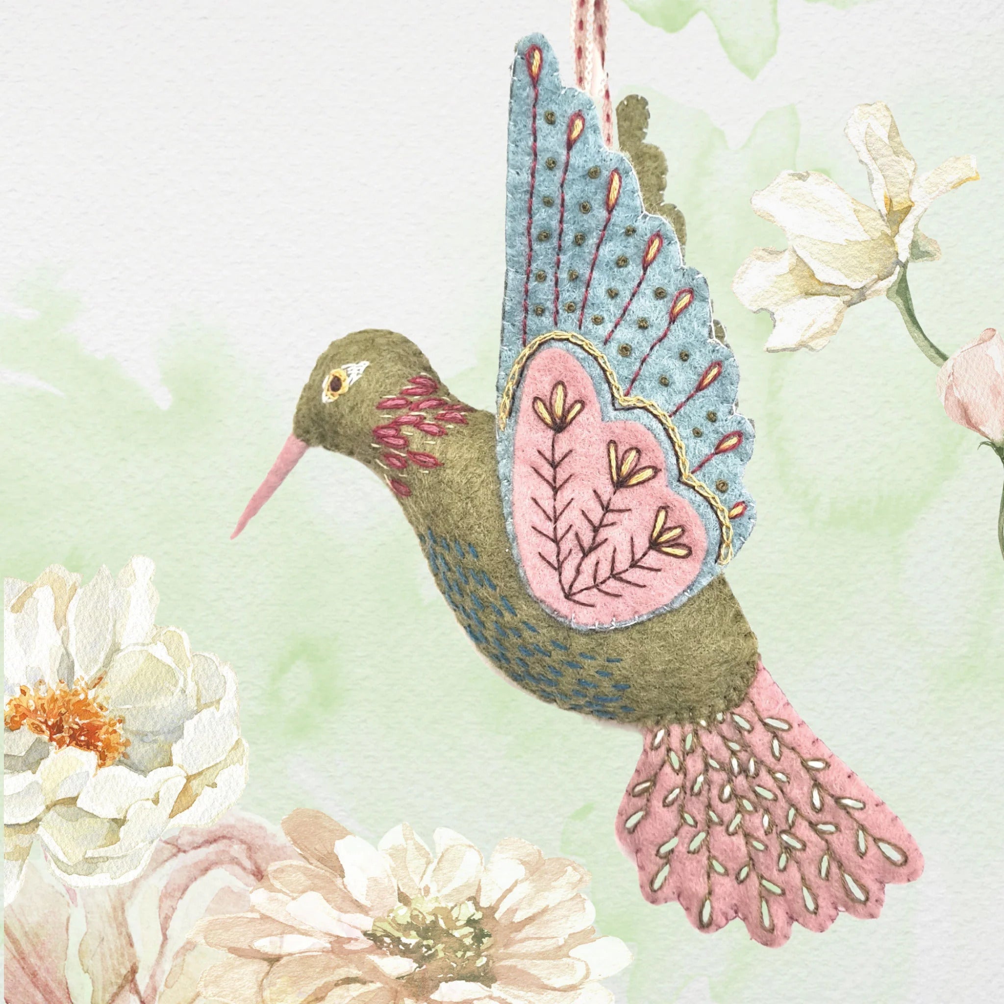 Hummingbird Felt Ornament Kit - The Art of Home - Jacquelynne Steves