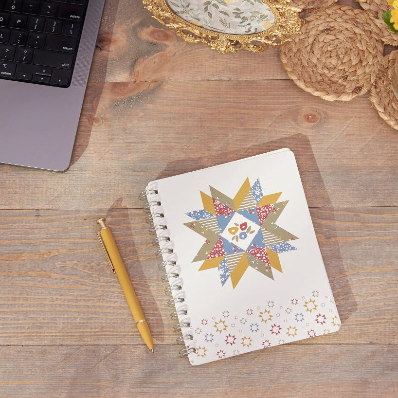 Star Quilt Spiral Notebook - The Art of Home - Jacquelynne Steves