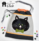 Scrappy Fall – cat drawstring tote – The Art of Home Club