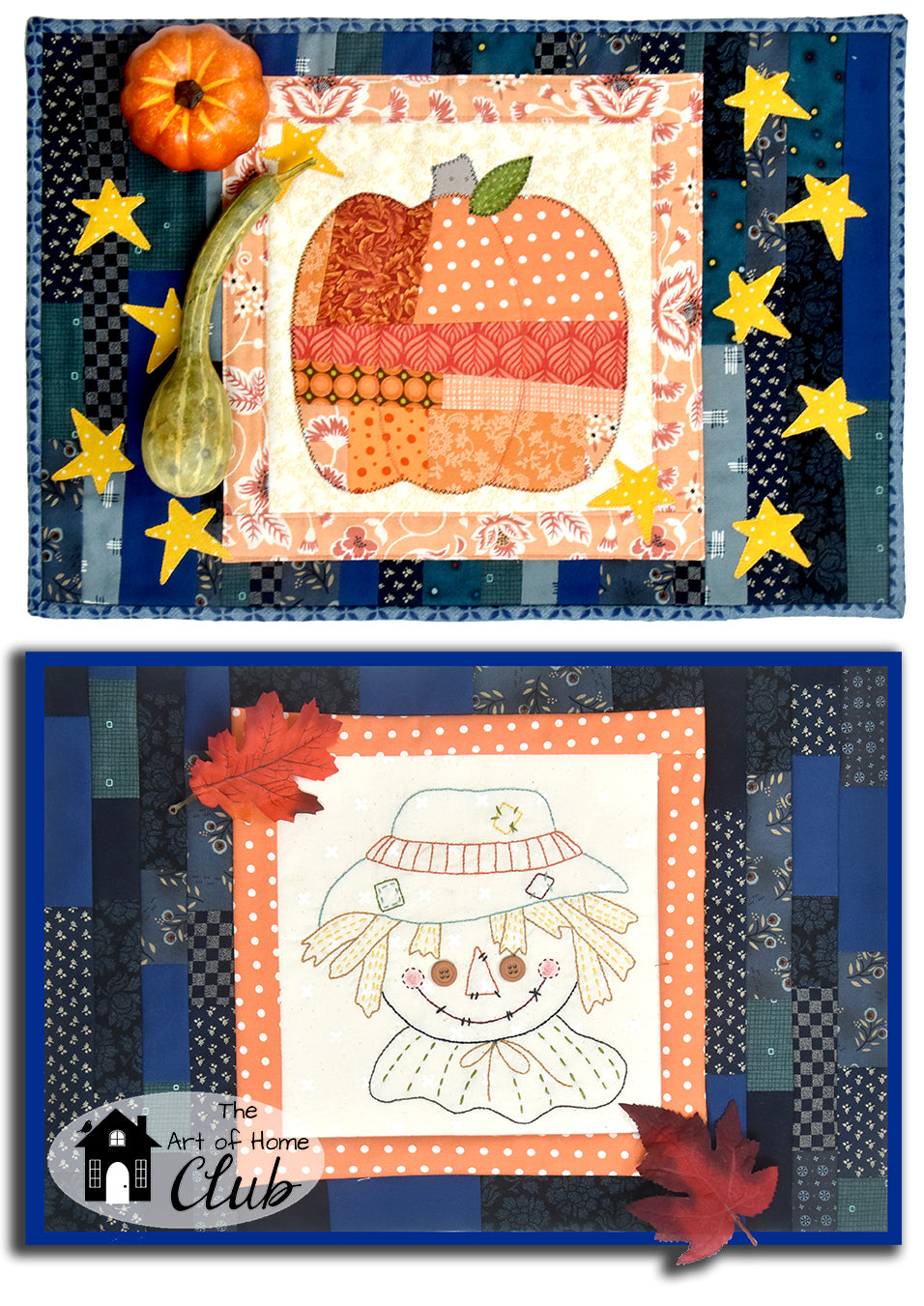 Scrappy Fall – placemats – The Art of Home Club