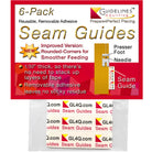 6-pack of Guidelines 4 Quilting Seam Guides with packaging details on a white background