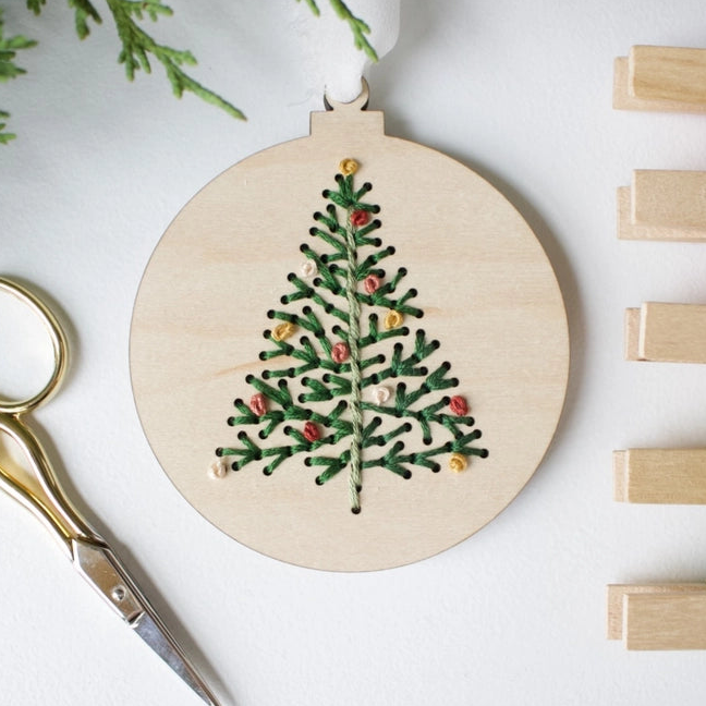 Wooden Ornament Embroidery Kits - Jacquelynne Steves