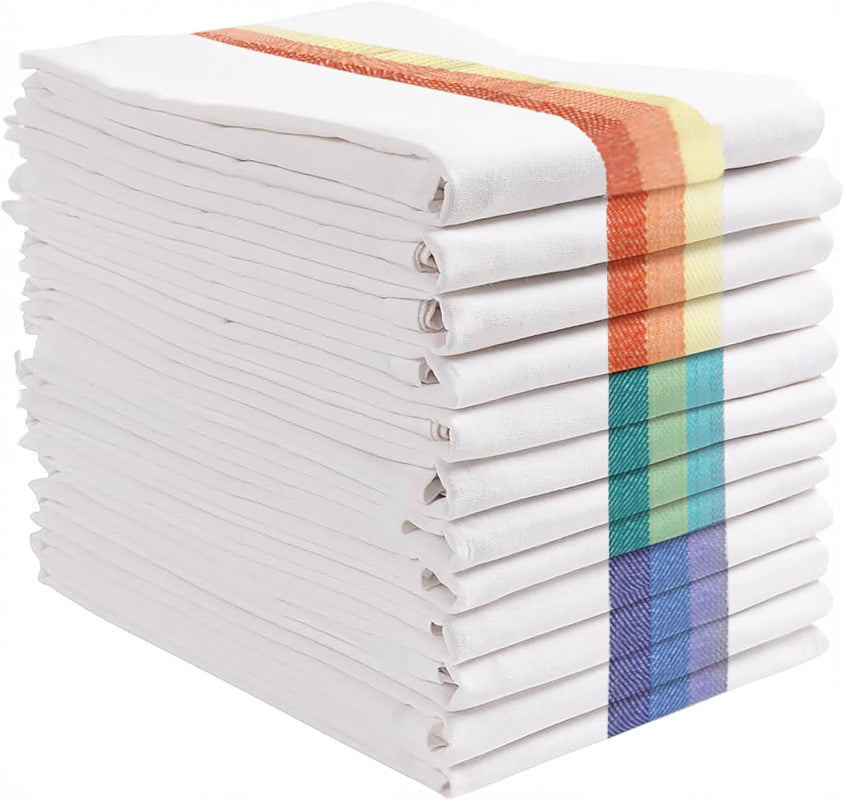 Striped Cotton Tea Towels for Embroidery - The Art of Home - Jacquelynne Steves