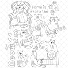 Home Is Where the Cat Is Stick & Stitch Embroidery Sheet - The Art of Home - Jacquelynne Steves