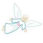 A Christmas embroidery design sheet featuring 'Oh, Holy Night' with a camel carrying a basket, a star, an angel, and three figures of Mary and baby Jesus in different embroidery stitch styles on a white background.