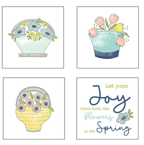 Spring Fabric Panel Patterns Joyful Spring Fabric Panels