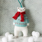 Polar Bear Felt Ornament Kit - Jacquelynne Steves