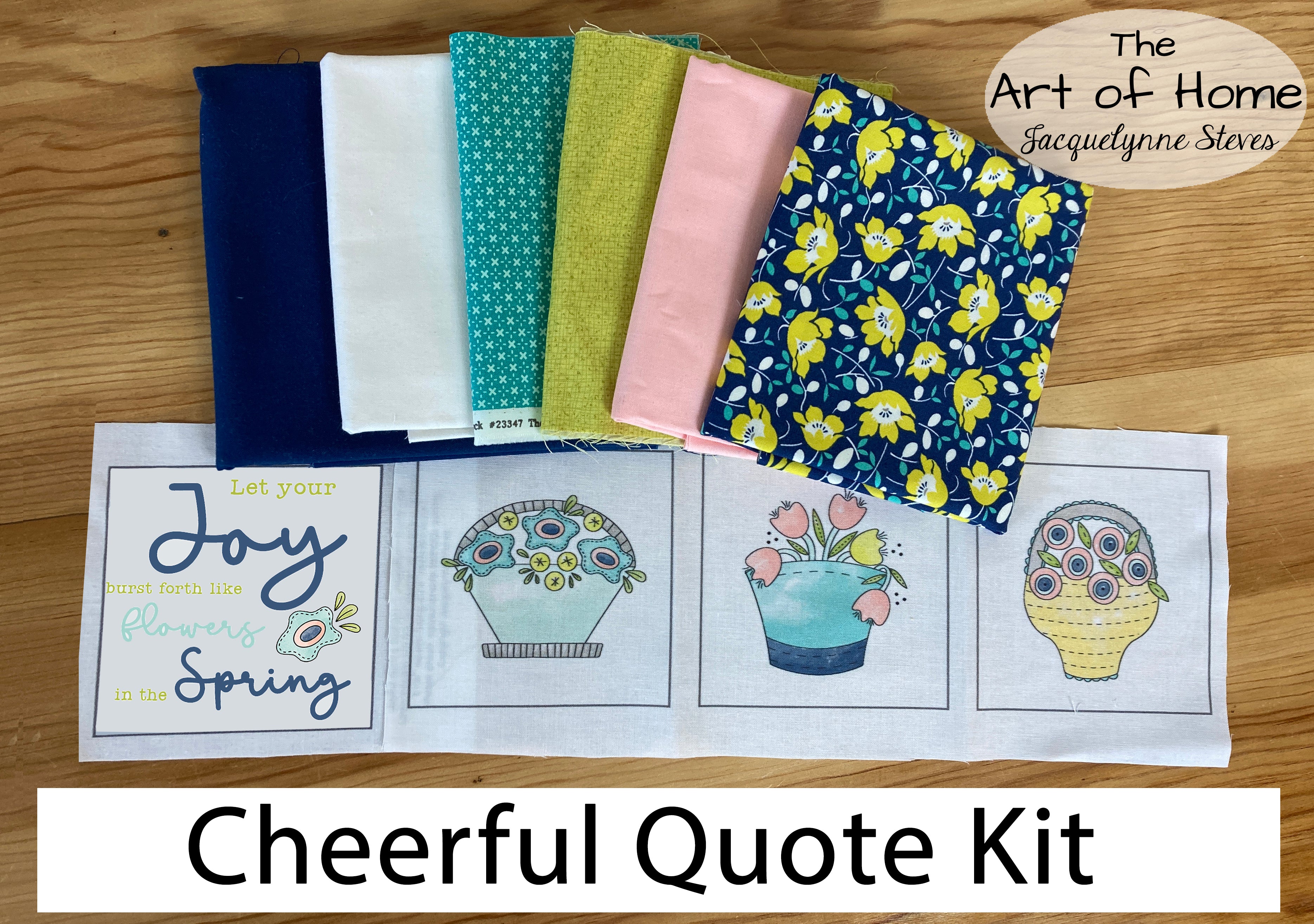 Joyful Spring Quilt Kit with Pre-Printed Panels - Jacquelynne Steves