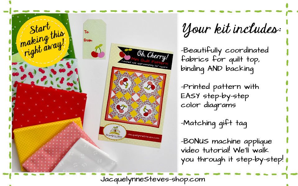 Oh, Cherry!  Little Quilt Kit - Jacquelynne Steves