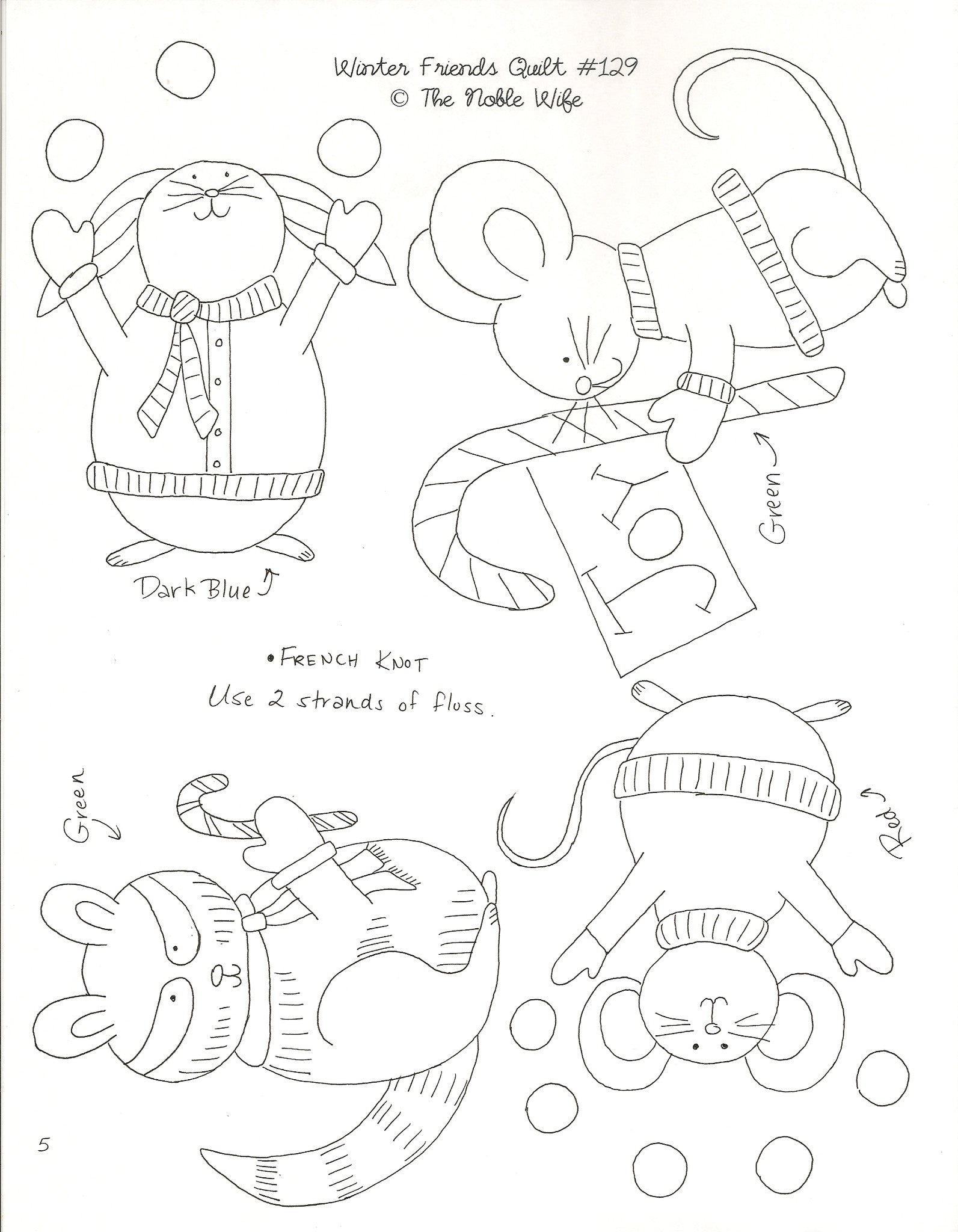 Winter Friends Machine Embroidery - Digital Files - Jacquelynne Steves