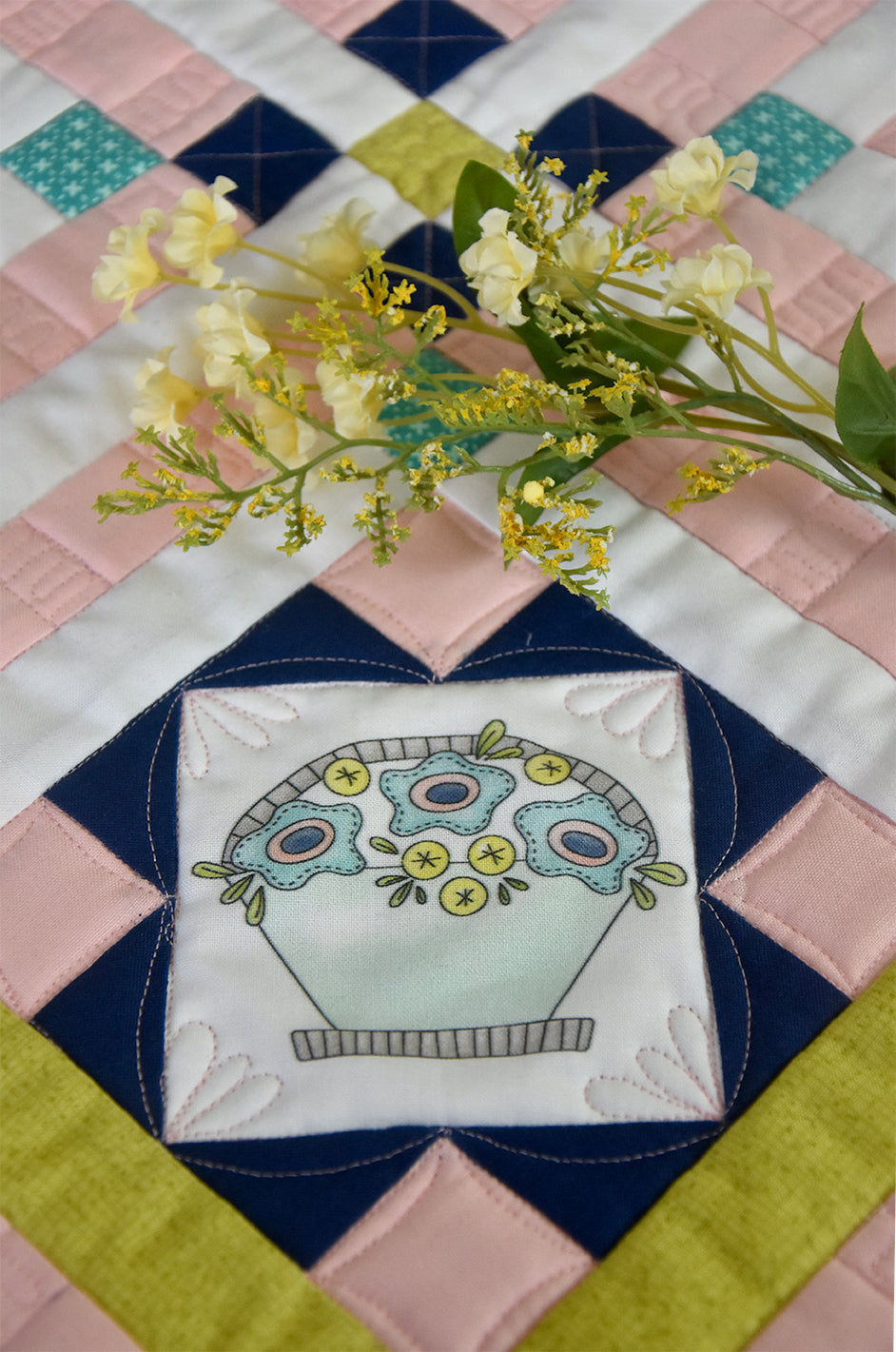 Joyful Spring Table Topper Digital Pattern - Jacquelynne Steves