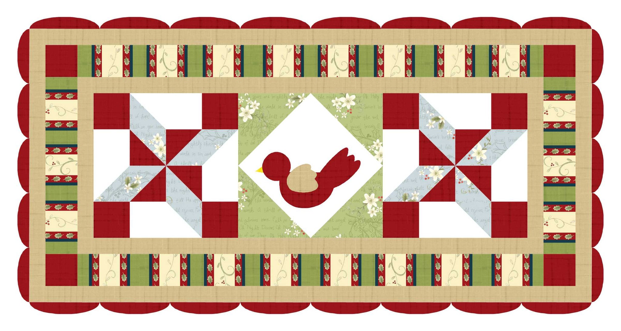 Winter Nest Quilt and Table Runner Pattern - Digital - Jacquelynne Steves