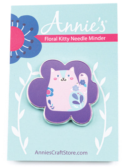 Floral Kitty Needle Minder - Jacquelynne Steves